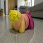 Baby Pug Silk Pink Yellow - Front