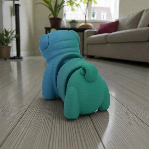 Baby Pug Silk Sapphire Forest - Back