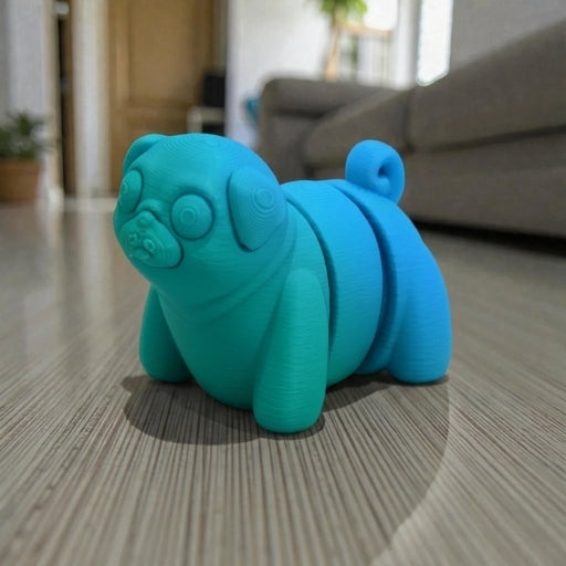Baby Pug Silk Sapphire Forest - Front