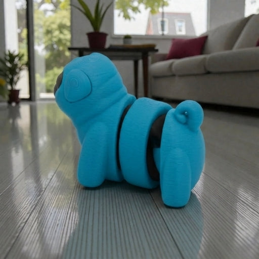 Baby Pug Silk Sapphire Forest - Side