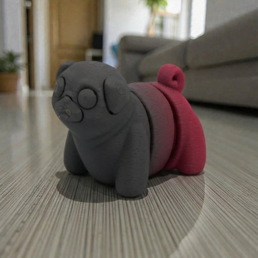 Baby Pug Silk Smokey Wine - Front
