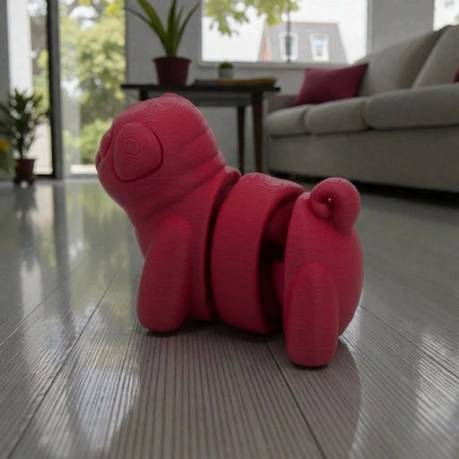 Baby Pug Silk Smokey Wine - Side