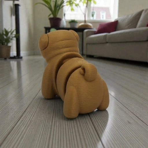 Baby Pug Wood - Back