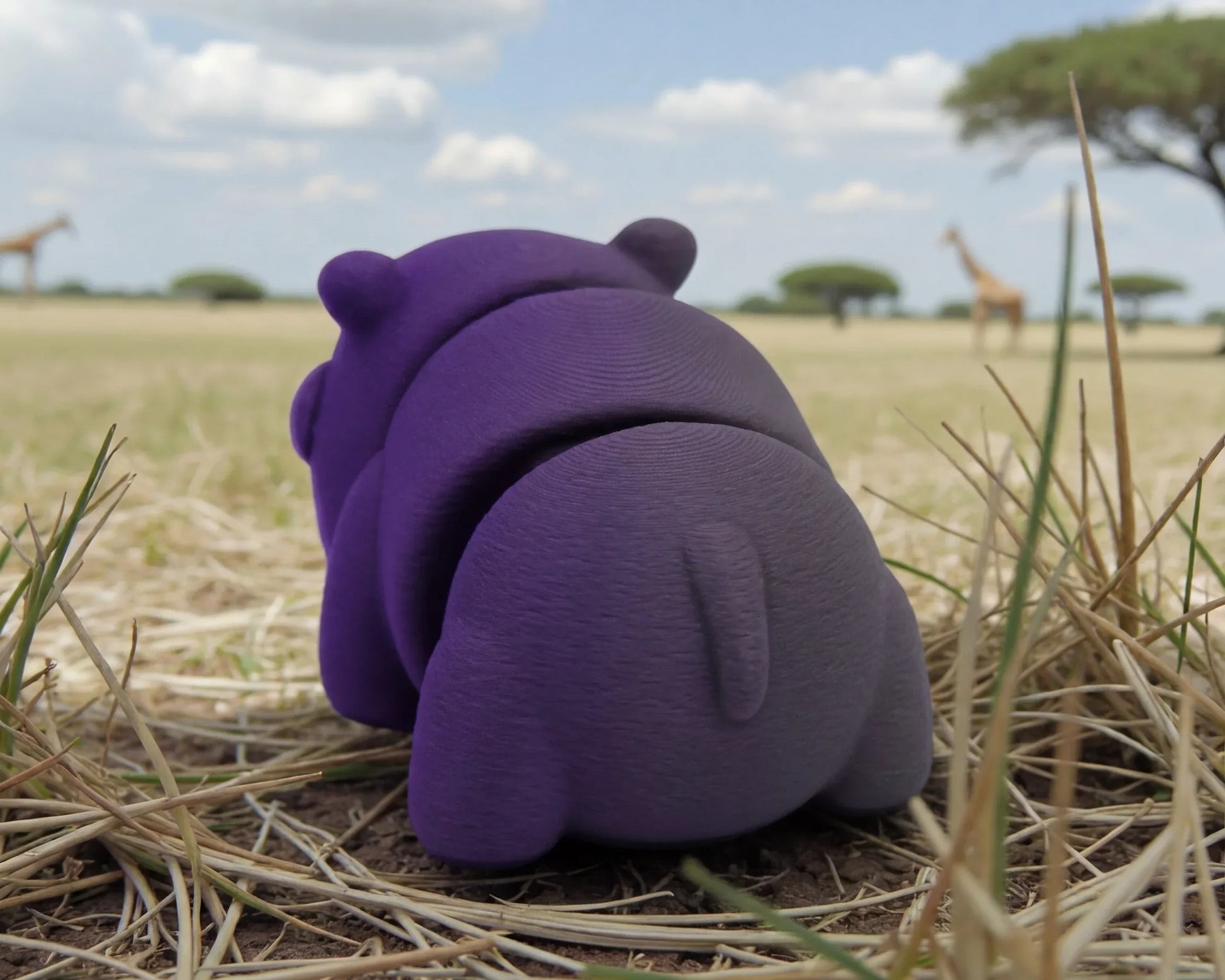 Baby Rhino Silk Midnight Purple - Back