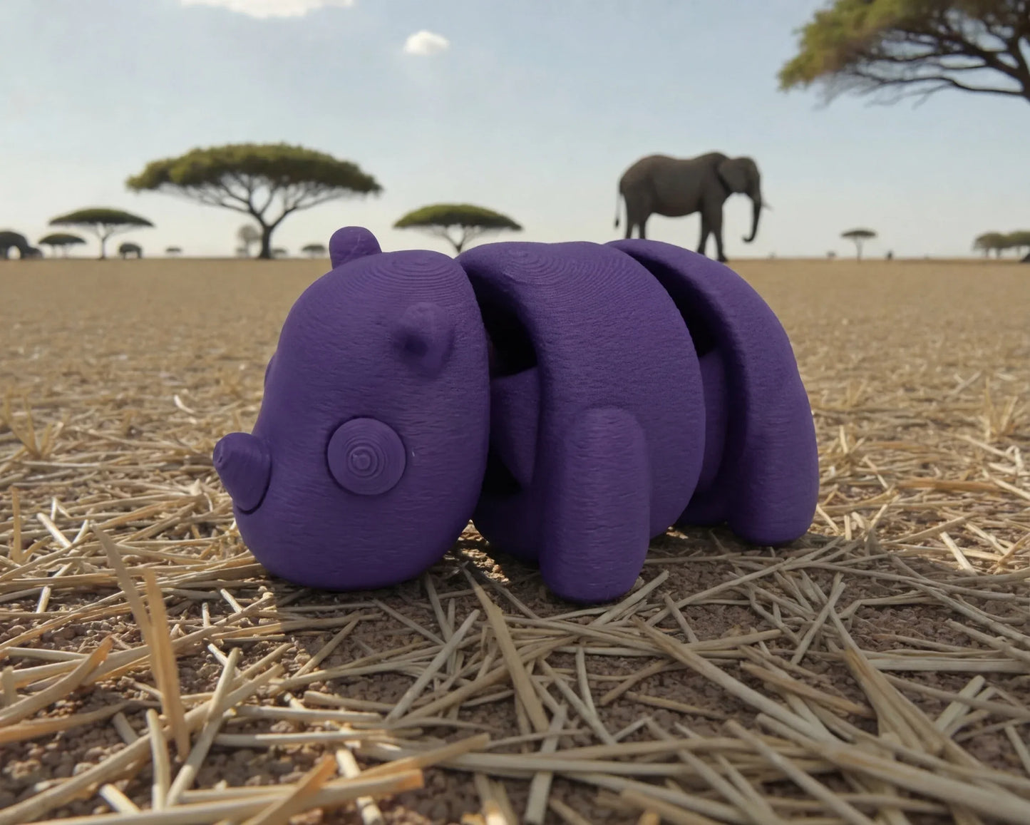 Baby Rhino Silk Midnight Purple - Side