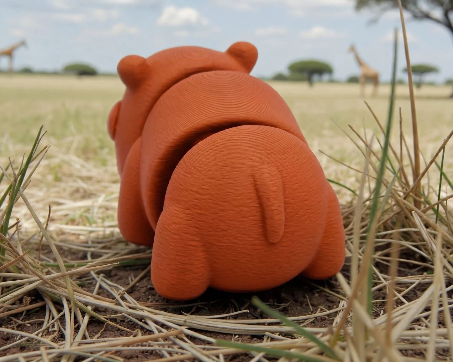 Baby Rhino Silk Red Copper - Back