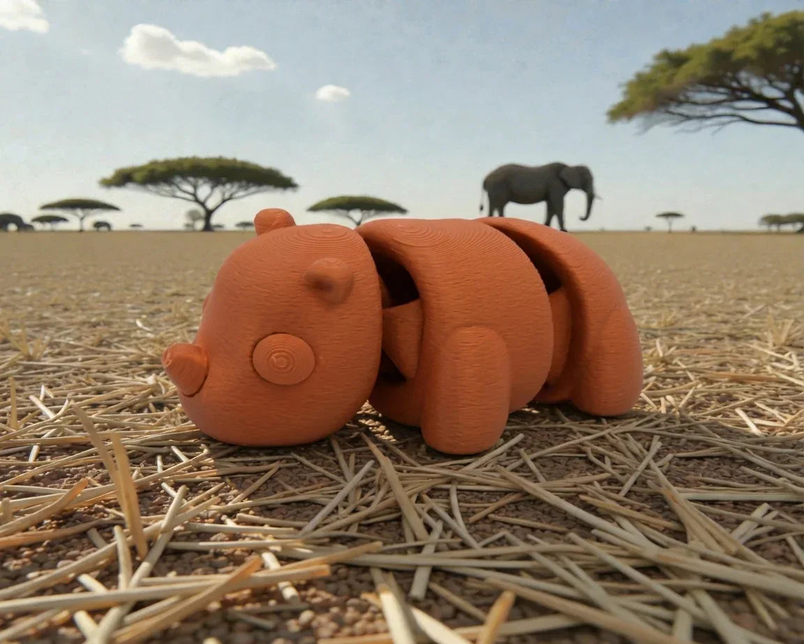 Baby Rhino Silk Red Copper - Side