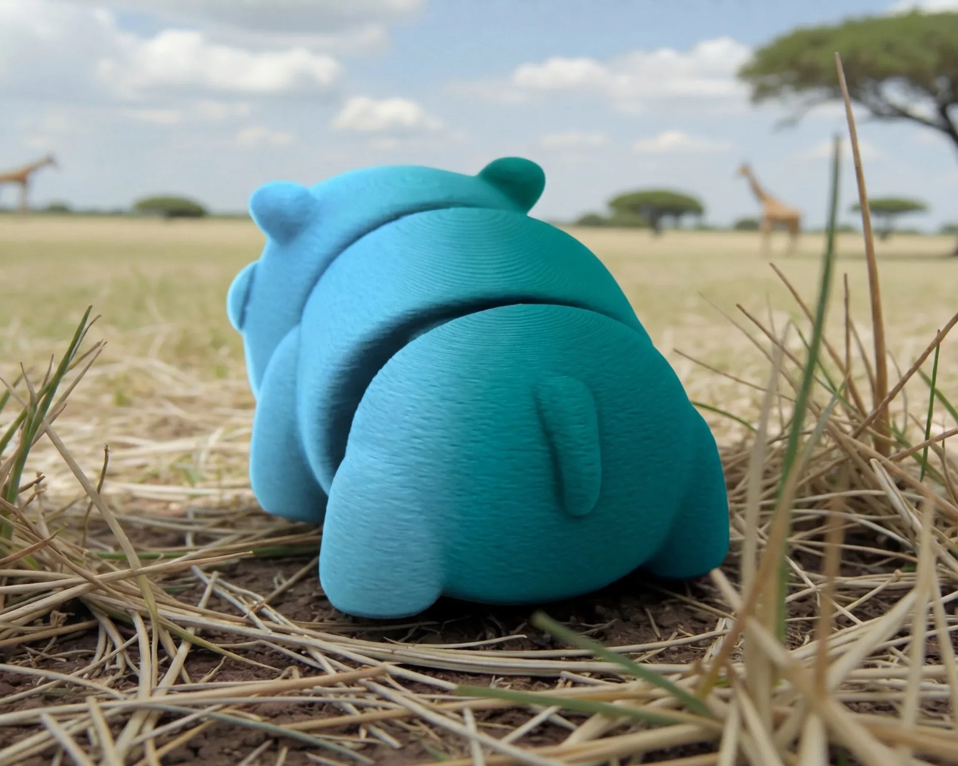 Baby Rhino Silk Sapphire Forest - Back