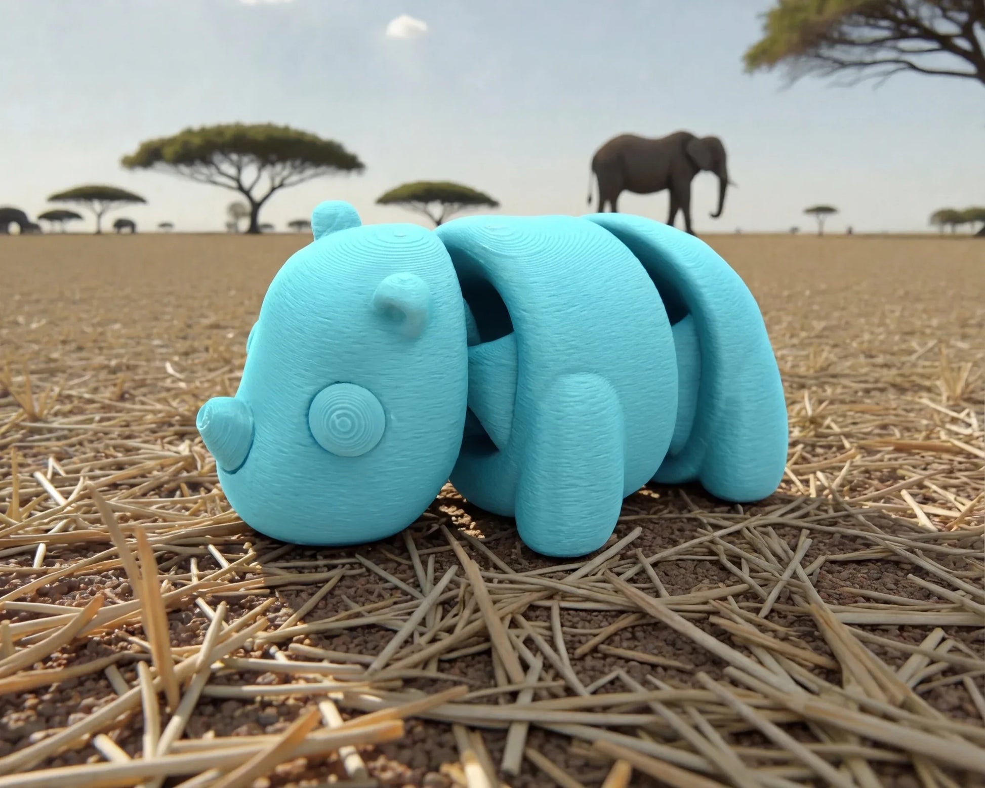 Baby Rhino Silk Sapphire Forest - Side