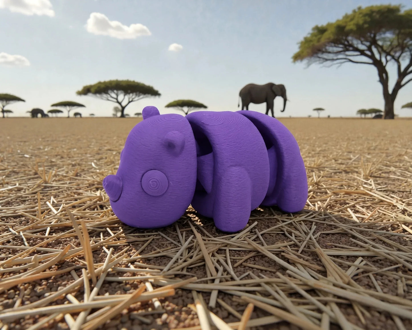Baby Rhino Silk Starling Purple - Side