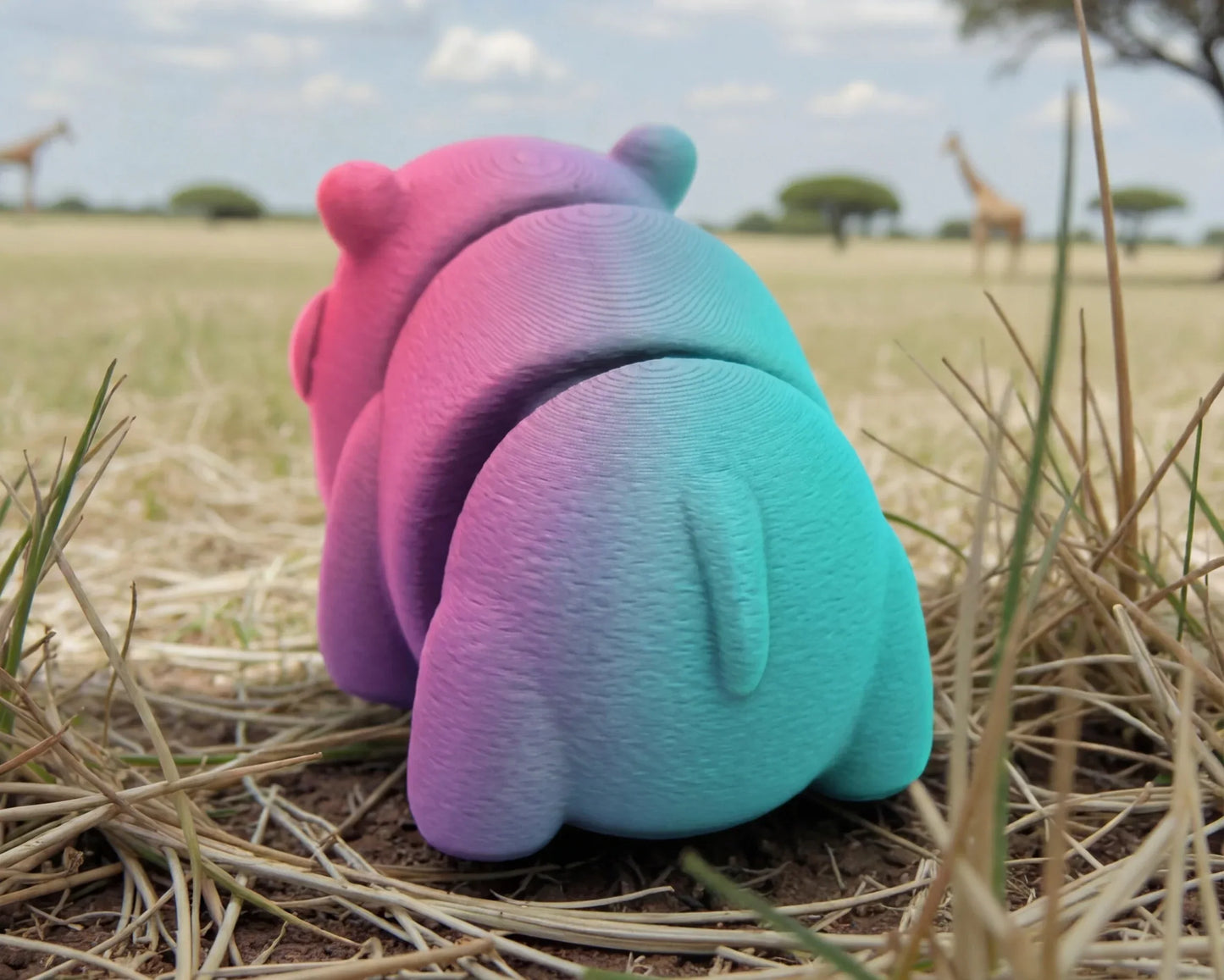 Baby Rhino Silk Teal Orange Red - Back