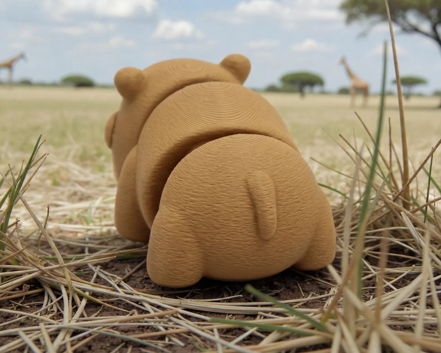 Baby Rhino Wood - Back