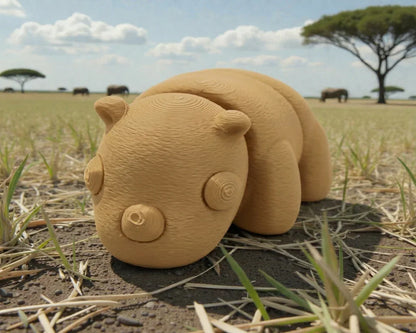 Baby Rhino Wood - Front