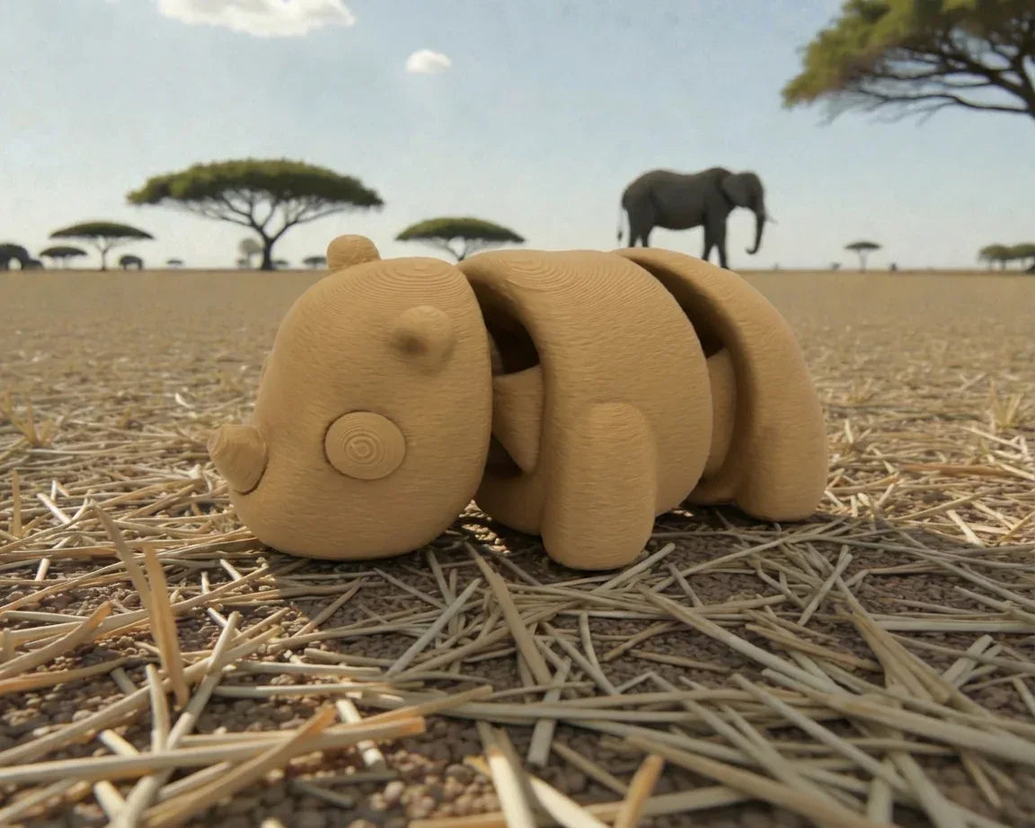 Baby Rhino Wood - Side