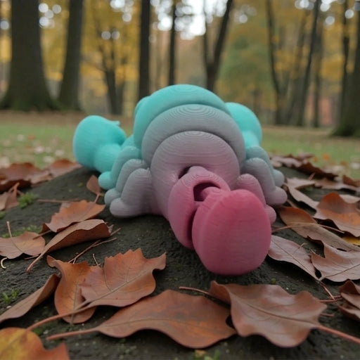 Baby Scorpion Silk Teal Orange Red - Back