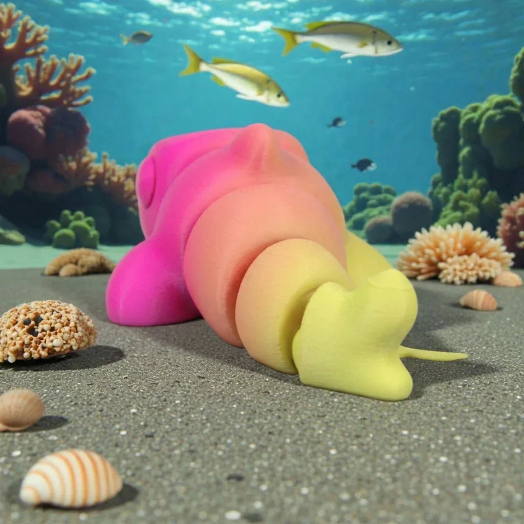 Baby Shark Silk Pink Yellow - Back