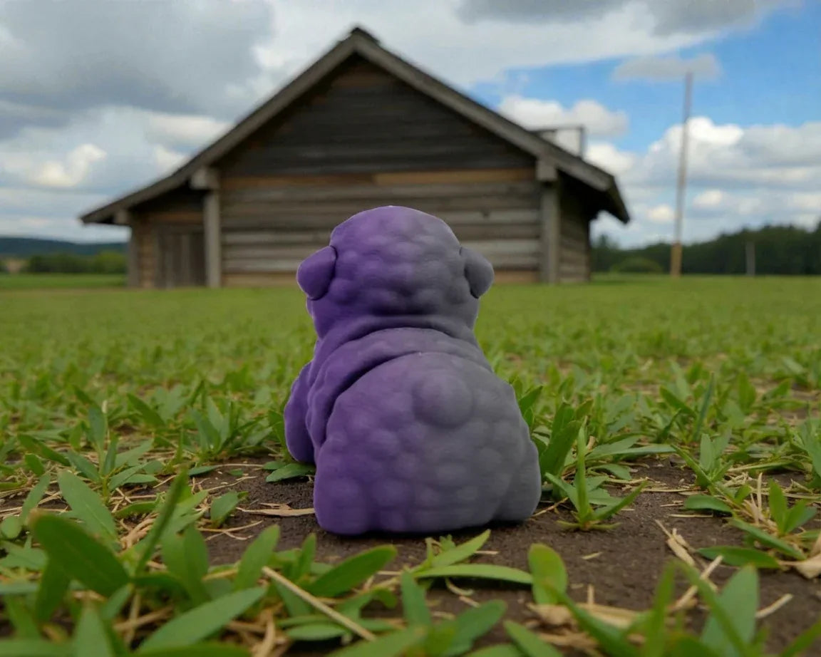 Baby Sheep Silk Midnight Purple - Back