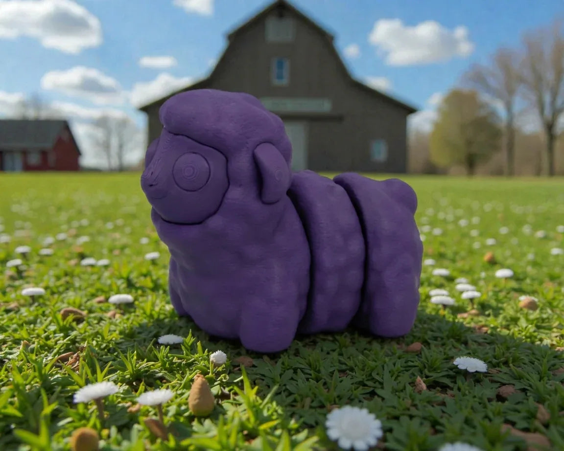 Baby Sheep Silk Midnight Purple - Side