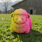Baby Sheep Silk Pink Yellow - Front