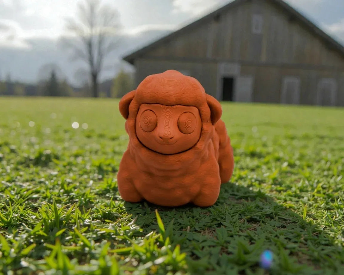 Baby Sheep Silk Red Copper - Front
