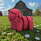 Baby Sheep Silk Smokey Wine - Side