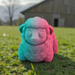 Baby Sheep Silk Teal Orange Red - Front