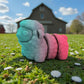Baby Sheep Silk Teal Orange Red - Side