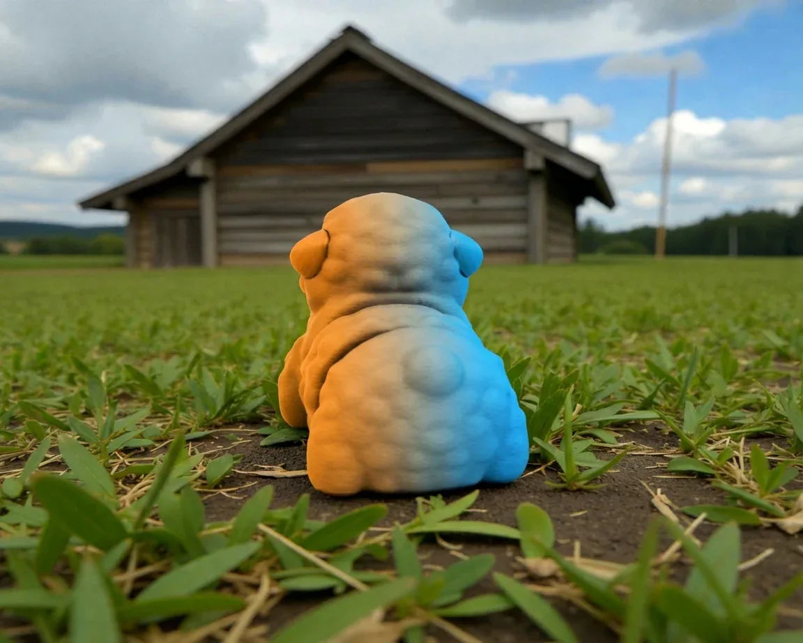 Baby Sheep Silk Tropical Sunset - Back