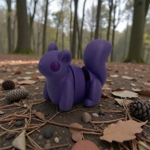Baby Squirrel Silk Midnight Purple - Side