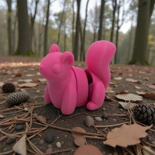 Baby Squirrel Silk Pink Yellow - Side