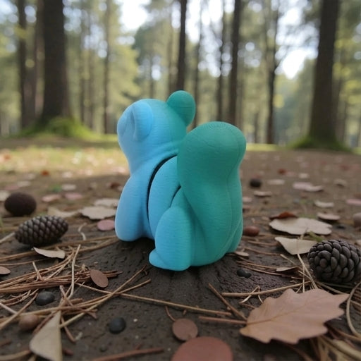 Baby Squirrel Silk Sapphire Forest - Back