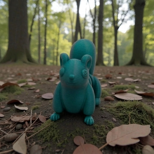 Baby Squirrel Silk Sapphire Forest - Front