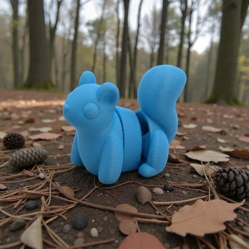 Baby Squirrel Silk Sapphire Forest - Side