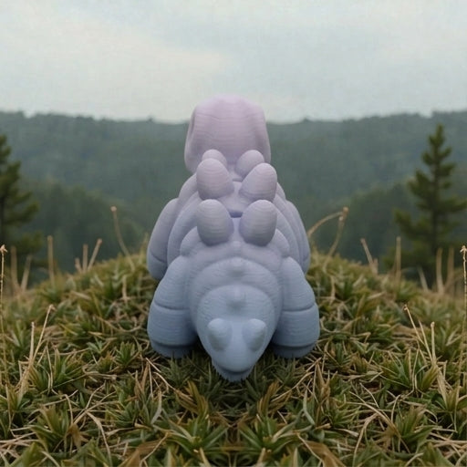 Baby Stegosaurus Skeleton Silk Rainbow - Back