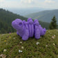 Baby Stegosaurus Skeleton Silk Starling Purple - Side