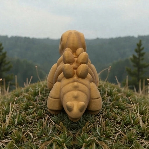 Baby Stegosaurus Skeleton Wood - Back