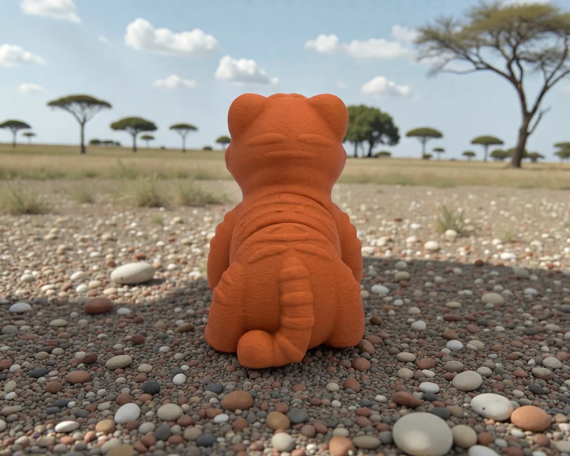 Baby Tiger Silk Red Copper - Back