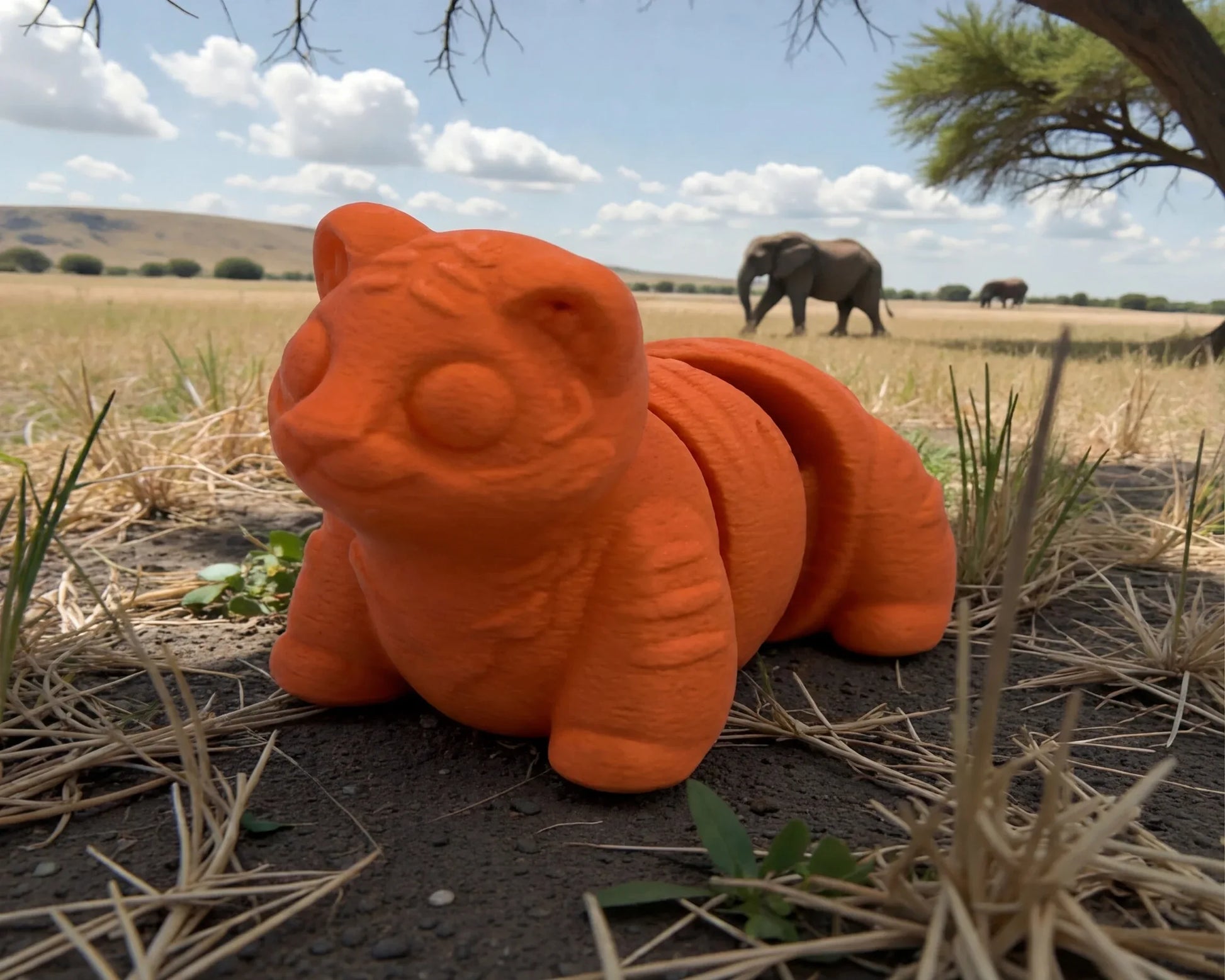 Baby Tiger Silk Red Copper - Side