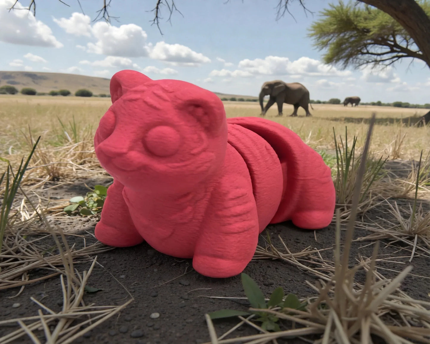 Baby Tiger Silk Smokey Wine - Side