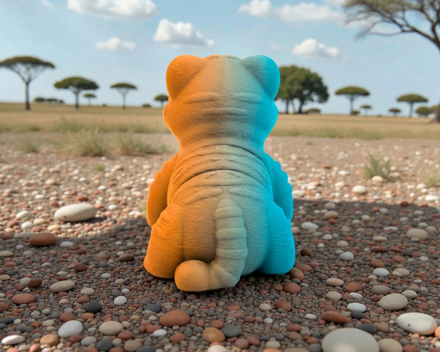 Baby Tiger Silk Tropical Sunset - Back