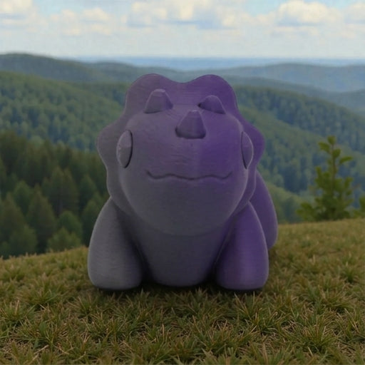 Baby Triceratops Silk Midnight Purple - Front