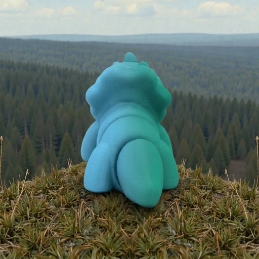 Baby Triceratops Silk Sapphire Forest - Back