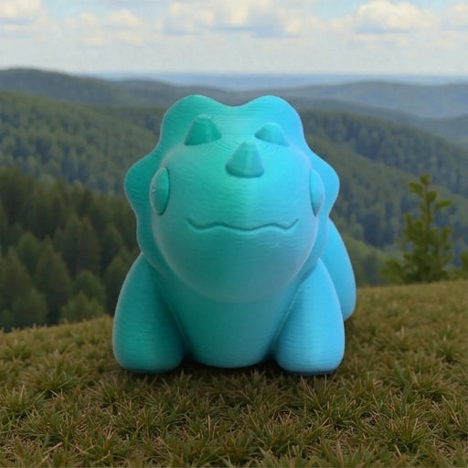 Baby Triceratops Silk Sapphire Forest - Front