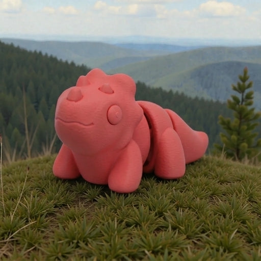 Baby Triceratops Silk Smokey Wine - Side
