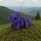 Baby Triceratops Skeleton Silk Midnight Purple - Side