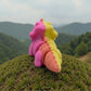 Baby Triceratops Skeleton Silk Pink Yellow - Back