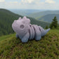 Baby Triceratops Skeleton Silk Rainbow - Side
