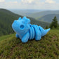 Baby Triceratops Skeleton Silk Sapphire Forest - Side