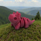 Baby Triceratops Skeleton Silk Smokey Wine - Side
