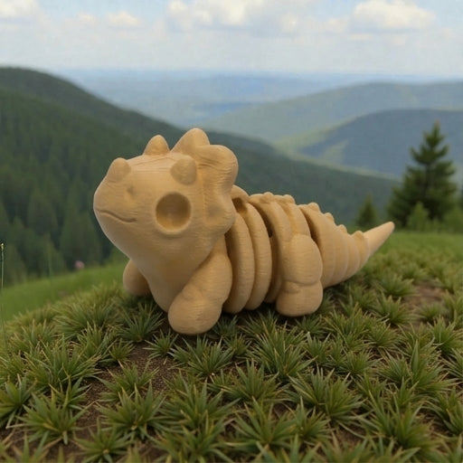 Baby Triceratops Skeleton Wood - Side